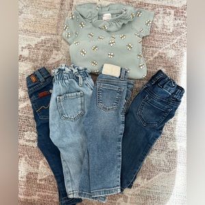 Infant girl name brand jean bundle